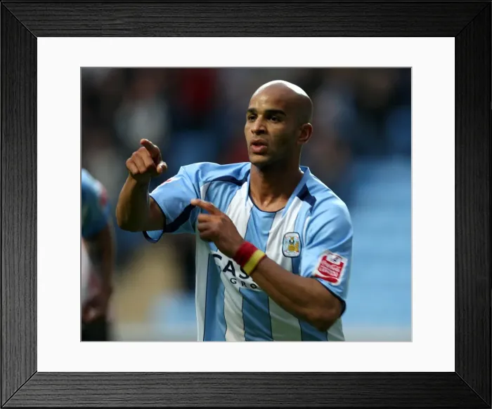 Framed Print : Coventry City's Leon McKenzie: Double Delight Against Southampton in Coca-Cola Championship (04-10-2008)