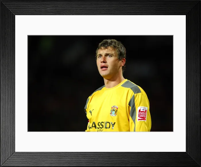 Framed Print : Carling Cup Third Round: Coventry City vs Manchester United at Old Trafford (Andy Marshall Save) Framed Print : Carling Cup Third Round: Coventry City vs Manchester United at Old Trafford (Andy Marshall Save)