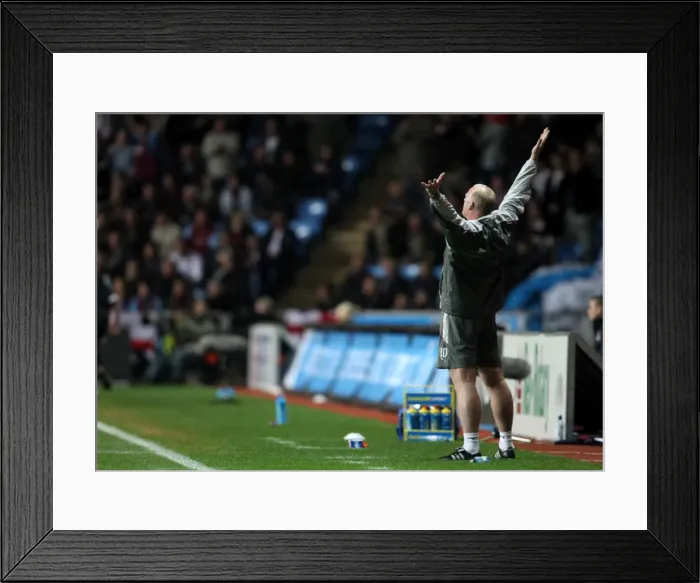 Framed Print : Iain Dowie's Frustration: Coventry City vs. West Ham United in Carling Cup Fourth Round Framed Print : Iain Dowie's Frustration: Coventry City vs. West Ham United in Carling Cup Fourth Round