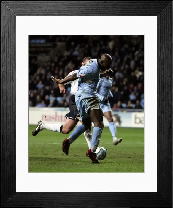 Framed Print : Coventry City's Dele Adebola Scores in Championship Clash Against Ipswich Town at The Ricoh Arena (29-12-2007) Framed Print : Coventry City's Dele Adebola Scores in Championship Clash Against Ipswich Town at The Ricoh Arena (29-12-2007)