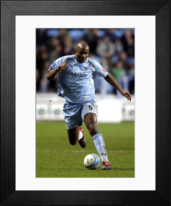 Framed Print : Dele Adebola Scores: Coventry City vs Ipswich Town at Ricoh Arena (Championship, 29-12-2007) Framed Print : Dele Adebola Scores: Coventry City vs Ipswich Town at Ricoh Arena (Championship, 29-12-2007)