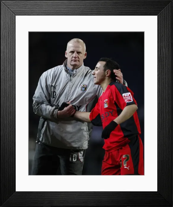 Framed Print : Iain Dowie and Michael Mifsud of Coventry City during FA Cup Third Round Clash at Blackburn Rovers Ewood Park (05-01-2008) Framed Print : Iain Dowie and Michael Mifsud of Coventry City during FA Cup Third Round Clash at Blackburn Rovers Ewood Park (05-01-2008)