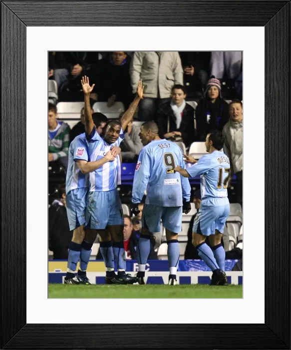 Framed Print : Coventry City's Clinton Morrison Scores First Goal: Birmingham City vs Coventry City, Coca-Cola Football League Championship (03-11-2008) Framed Print : Coventry City's Clinton Morrison Scores First Goal: Birmingham City vs Coventry City, Coca-Cola Football League Championship (03-11-2008)
