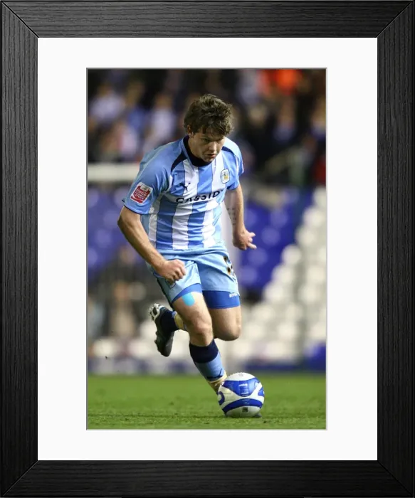 Framed Print : Coventry City's Aron Gunnarsson in Action against Birmingham City in Championship Clash at St. Andrews Stadium (03-11-2008) Framed Print : Coventry City's Aron Gunnarsson in Action against Birmingham City in Championship Clash at St. Andrews Stadium (03-11-2008)