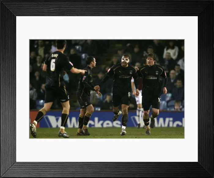 Framed Print : Leon Best Scores First Goal for Coventry City in Burnley Championship Clash Framed Print : Leon Best Scores First Goal for Coventry City in Burnley Championship Clash