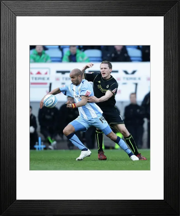 Framed Print : Coventry City vs. Wolverhampton Wanderers: Leon McKenzie Slips Past Christophe Berra in Coca-Cola Championship Clash at Ricoh Arena Framed Print : Coventry City vs. Wolverhampton Wanderers: Leon McKenzie Slips Past Christophe Berra in Coca-Cola Championship Clash at Ricoh Arena