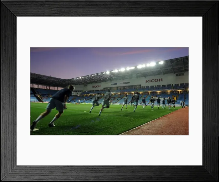 Framed Print : Coventry City Football Club: Pre-Game Warm-Up vs. Blackpool, Npower Championship (27-09-2011, Ricoh Arena) Framed Print : Coventry City Football Club: Pre-Game Warm-Up vs. Blackpool, Npower Championship (27-09-2011, Ricoh Arena)