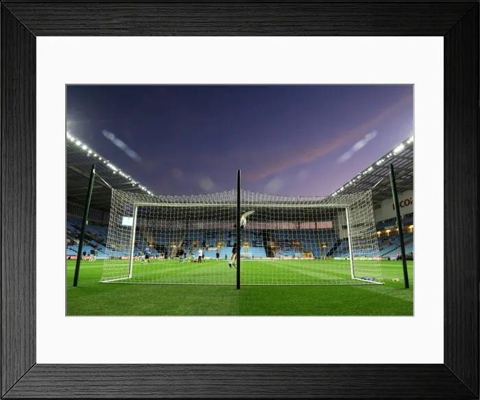 Framed Print : Coventry City vs. Blackpool: Championship Match at Ricoh Arena - Sunset Over the Stadium (September 27, 2011)
