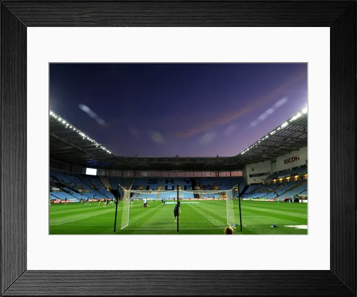 Framed Print : Coventry City vs. Blackpool: Sunset at Ricoh Arena - Championship Match (2011) Framed Print : Coventry City vs. Blackpool: Sunset at Ricoh Arena - Championship Match (2011)