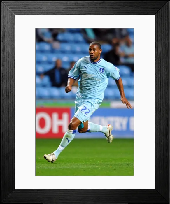 Framed Print : Coventry City vs Blackpool: Clive Platt Scores at Ricoh Arena - Npower Championship 2011-2012