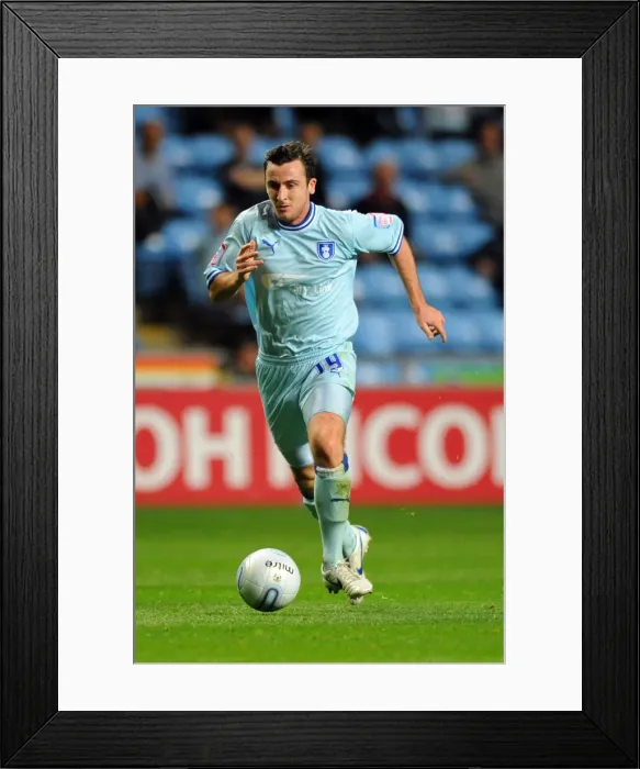 Framed Print : Roy O'Donovan vs Blackpool: Coventry City Football Club in Npower Championship Action (27-09-2011)