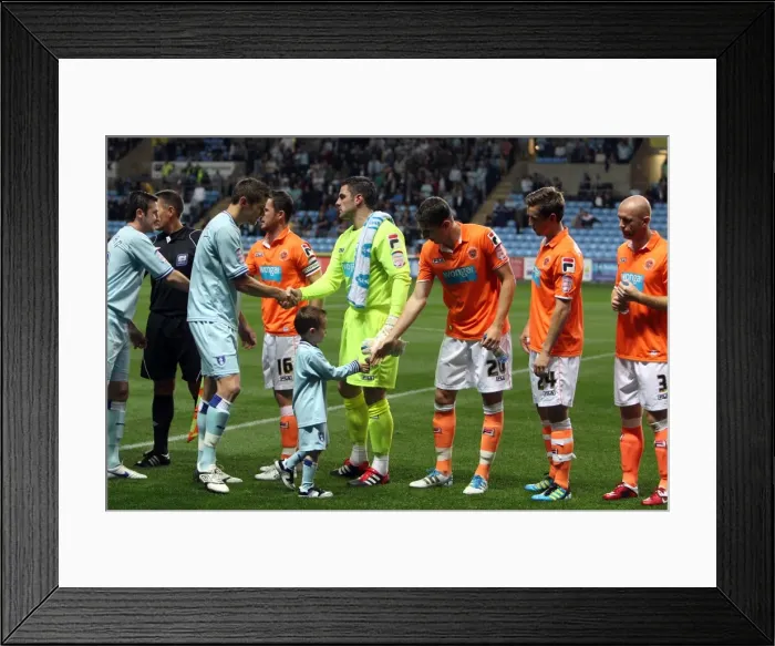 Framed Print : Coventry City vs. Blackpool: Pre-Match Handshake - Npower Championship (27-09-2011, Ricoh Arena) Framed Print : Coventry City vs. Blackpool: Pre-Match Handshake - Npower Championship (27-09-2011, Ricoh Arena)