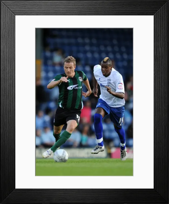 Framed Print : Intense Rivalry: McSheffrey vs. Mozika's Battle for Carling Cup Possession (Bury vs. Coventry City, 2011) Framed Print : Intense Rivalry: McSheffrey vs. Mozika's Battle for Carling Cup Possession (Bury vs. Coventry City, 2011)