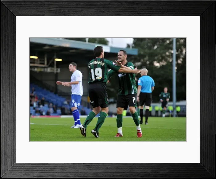 Framed Print : Coventry City Celebrate Winning the Carling Cup First Round against Bury: Roy O'Donovan and David Bell Framed Print : Coventry City Celebrate Winning the Carling Cup First Round against Bury: Roy O'Donovan and David Bell
