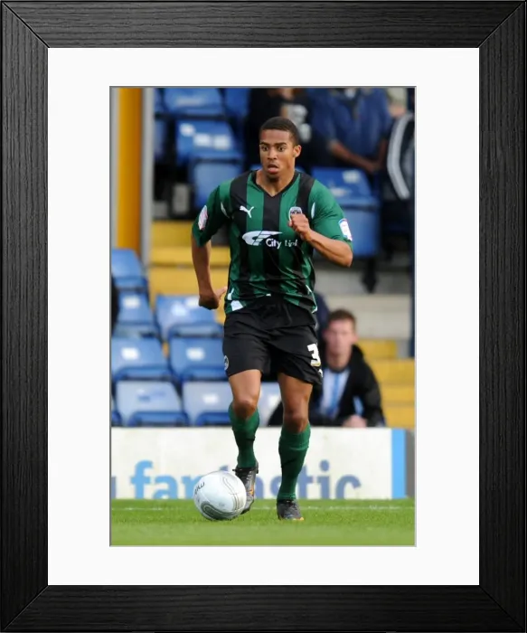 Framed Print : Coventry City vs Bury in Carling Cup Round 1: Cyrus Christie at Gigg Lane (September 8, 2011)
