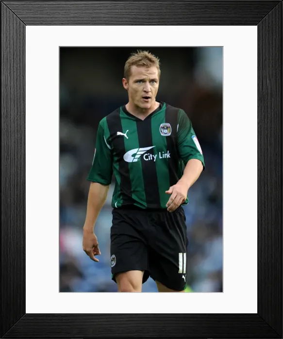 Framed Print : Gary McSheffrey Celebrates Coventry City's Carling Cup Upset over Bury (09-08-2011, Gigg Lane) Framed Print : Gary McSheffrey Celebrates Coventry City's Carling Cup Upset over Bury (09-08-2011, Gigg Lane)
