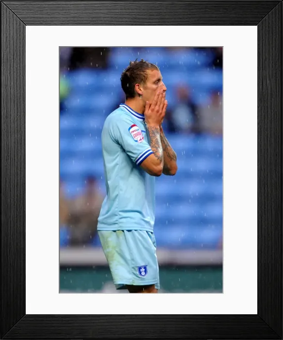 Framed Print : Coventry City FC: Carl Baker Regrets Missed Opportunity Against Derby County in Npower Championship (10-09-2011) Framed Print : Coventry City FC: Carl Baker Regrets Missed Opportunity Against Derby County in Npower Championship (10-09-2011)