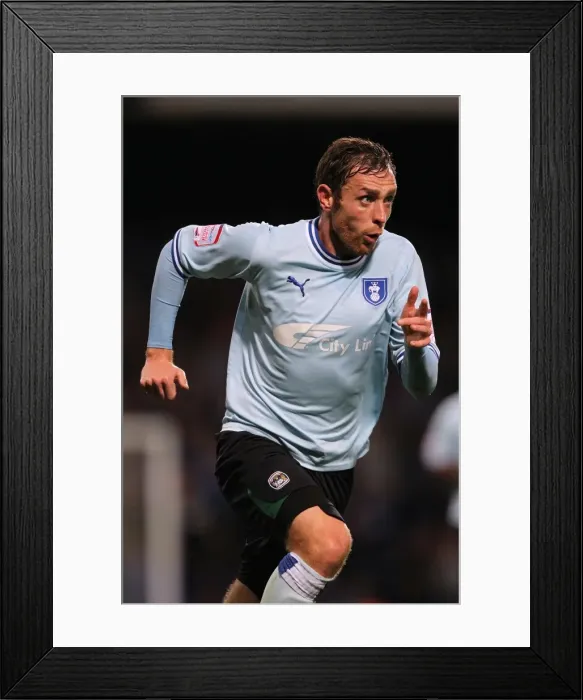 Framed Print : Coventry City vs Derby County: Richard Keogh in Action - Npower Championship, Ricoh Arena (19-09-2011)