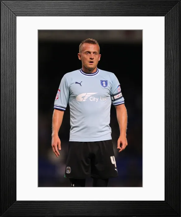 Framed Print : Sammy Clingan: Coventry City's Midfield Maestro in Action Against Derby County and Ipswich Town, Npower Championship, 2011