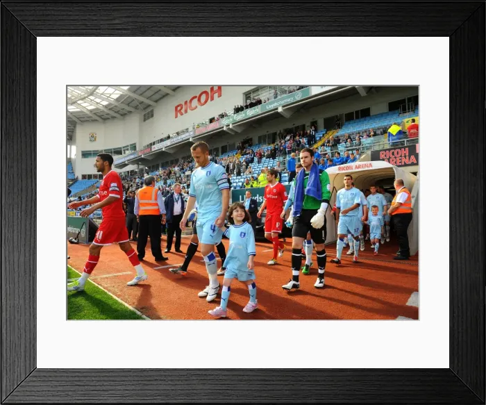 Framed Print : Sammy Clingan Kicks Off Coventry City's Championship Match Against Reading (24-09-2011, Ricoh Arena) Framed Print : Sammy Clingan Kicks Off Coventry City's Championship Match Against Reading (24-09-2011, Ricoh Arena)