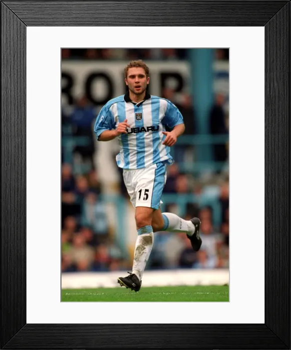 Framed Print : John Eustace: Coventry City's Midfield Maestro in Action Against Tottenham Hotspur (Premier League, 14-10-2000) Framed Print : John Eustace: Coventry City's Midfield Maestro in Action Against Tottenham Hotspur (Premier League, 14-10-2000)