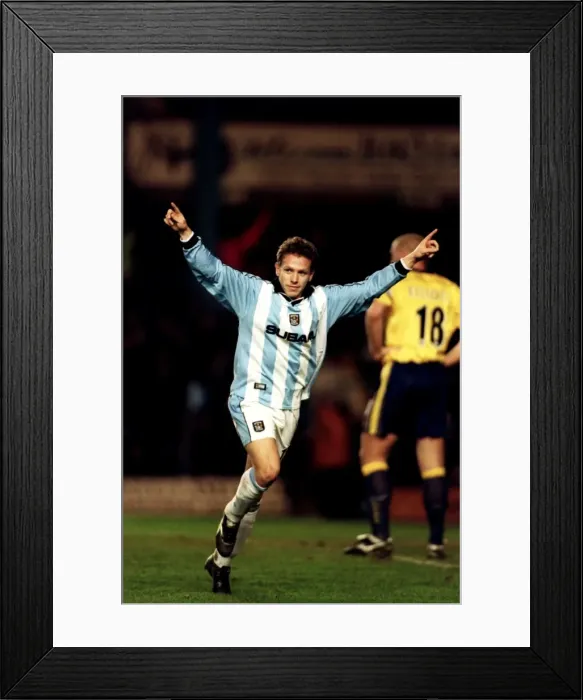 Framed Print : Craig Bellamy's Winning Goal: Coventry City vs. Leicester City (Premier League, 10-12-2000) Framed Print : Craig Bellamy's Winning Goal: Coventry City vs. Leicester City (Premier League, 10-12-2000)