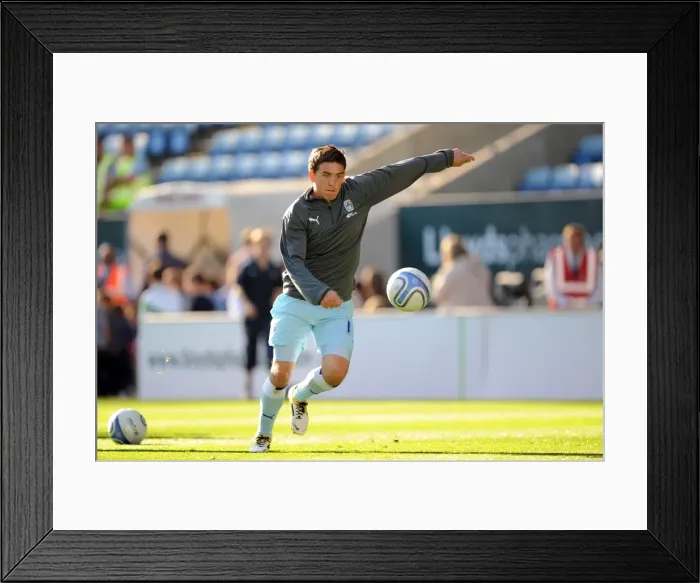 Framed Print : Cody McDonald Scores for Coventry City Against Nottingham Forest in Npower Championship (15-10-2011, Ricoh Arena)