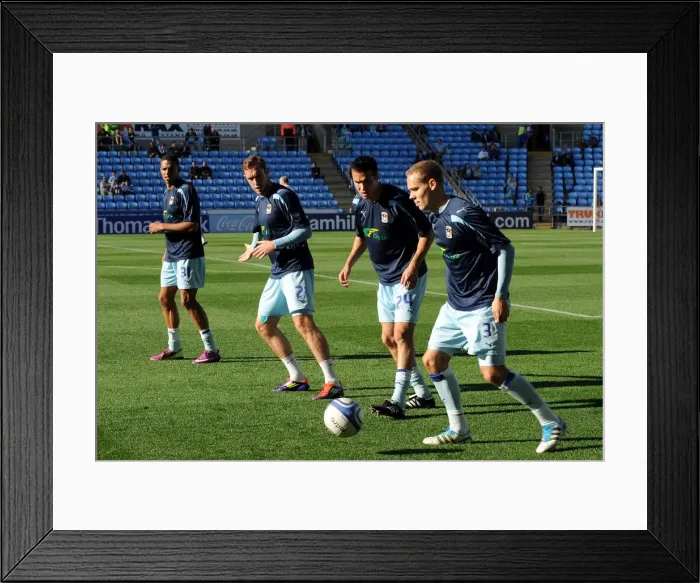 Framed Print : Gear Up: Coventry City vs Nottingham Forest in Npower Championship Clash at Ricoh Arena (15-10-2011)