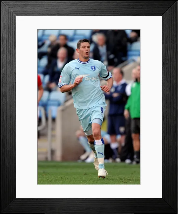 Framed Print : Lukas Jutkiewicz Scores for Coventry City Against Nottingham Forest in Npower Championship (15-10-2011, Ricoh Arena)