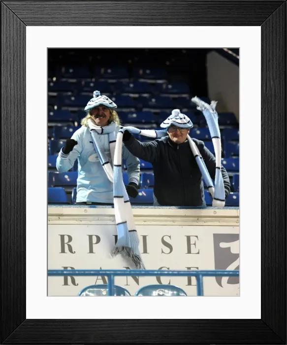 Framed Print : Coventry City Fans at Elland Road: A Sea of Passion during the Npower Championship Match against Leeds United