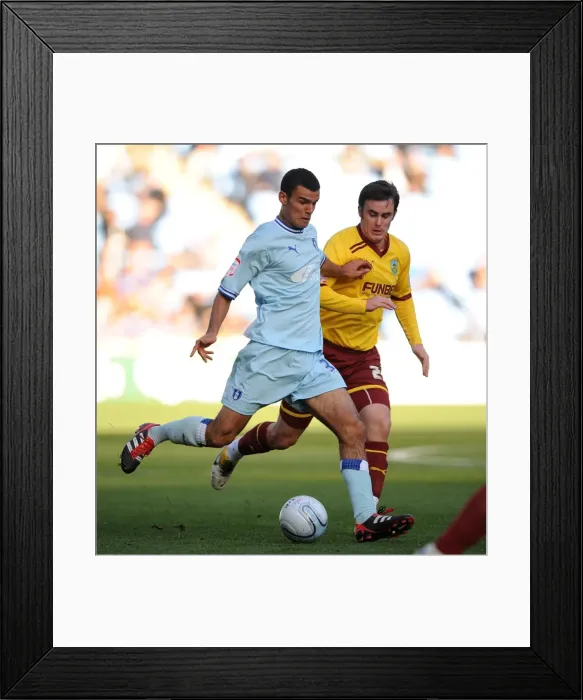 Framed Print : Conor Thomas vs. Keith Treacy: Intense Rivalry in Coventry City vs. Burnley Championship Clash at Ricoh Arena Framed Print : Conor Thomas vs. Keith Treacy: Intense Rivalry in Coventry City vs. Burnley Championship Clash at Ricoh Arena