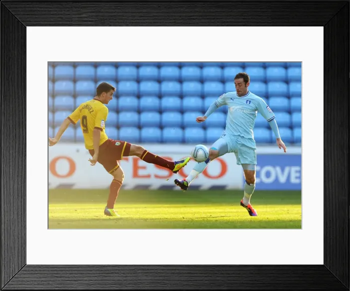 Framed Print : Coventry City vs Burnley: Clash in the Championship - Keogh vs Rodriguez at Ricoh Arena Framed Print : Coventry City vs Burnley: Clash in the Championship - Keogh vs Rodriguez at Ricoh Arena