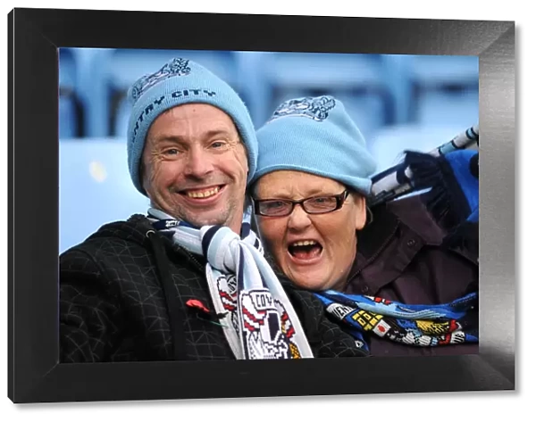 Thrilled Coventry City FC Fans Celebrate Victory in Npower Championship Match against Southampton (Ricoh Arena)