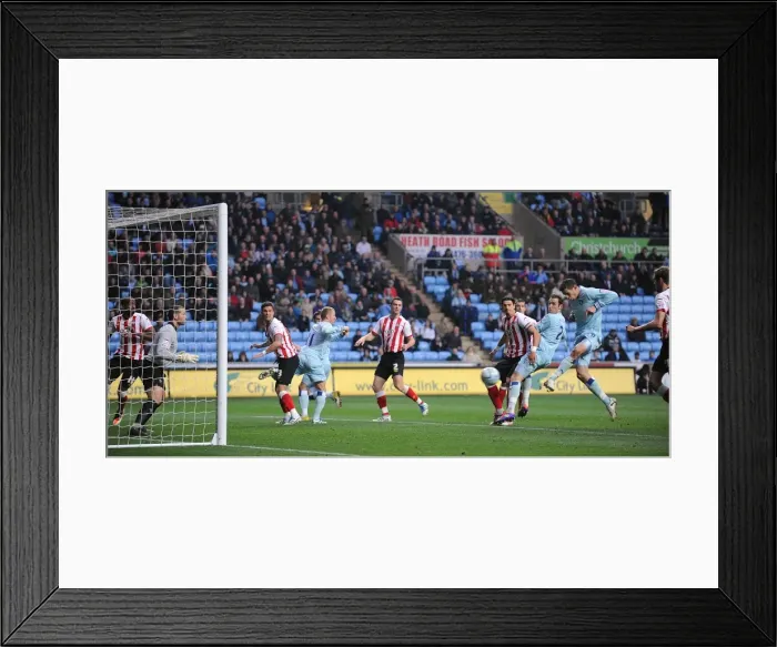 Framed Print : Lukas Jutkiewicz Scores First Goal for Coventry City Against Southampton (Npower Championship, 05-11-2011, Ricoh Arena)