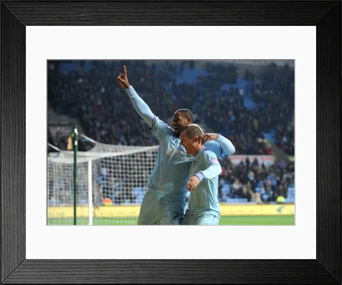 Framed Print : Coventry City: Clive Platt and Gary McSheffrey Celebrate Second Goal Against Southampton (Npower Championship, 05-11-2011, Ricoh Arena) Framed Print : Coventry City: Clive Platt and Gary McSheffrey Celebrate Second Goal Against Southampton (Npower Championship, 05-11-2011, Ricoh Arena)
