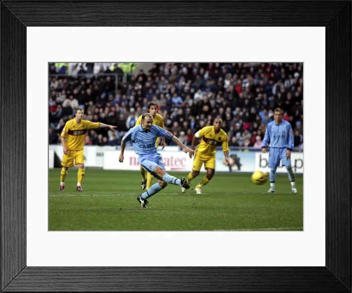 Framed Print : Colin Cameron Scores the Decisive Penalty: Coventry City vs Burnley (09-12-2006, Ricoh Arena) Framed Print : Colin Cameron Scores the Decisive Penalty: Coventry City vs Burnley (09-12-2006, Ricoh Arena)