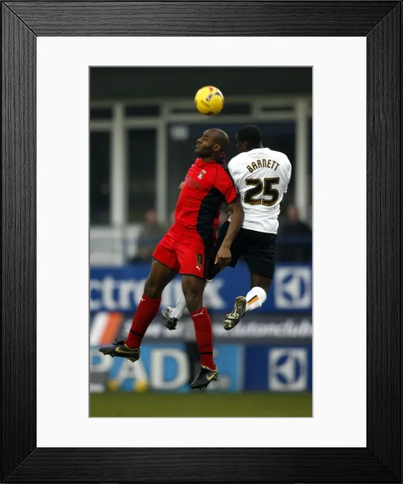Framed Print : Clash at Kenilworth Road: A Battle Between Barnett and Adebola (2006) - Coventry City vs. Luton Town Framed Print : Clash at Kenilworth Road: A Battle Between Barnett and Adebola (2006) - Coventry City vs. Luton Town