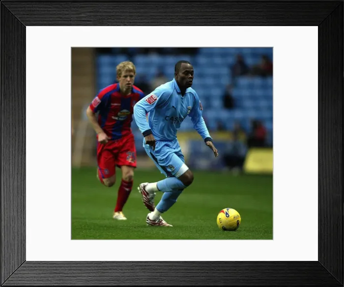 Framed Print : Stern John: Coventry City's Relentless Forward Charge vs. Crystal Palace (2007) Framed Print : Stern John: Coventry City's Relentless Forward Charge vs. Crystal Palace (2007)