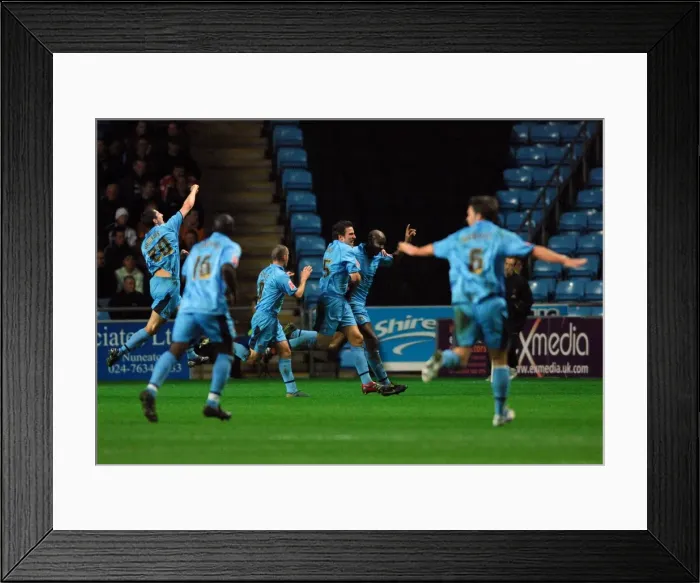 Framed Print : Dele Adebola's Thrilling Goal: Coventry City FC vs. Wolverhampton Wanderers (March 13, 2007, Ricoh Arena) Framed Print : Dele Adebola's Thrilling Goal: Coventry City FC vs. Wolverhampton Wanderers (March 13, 2007, Ricoh Arena)