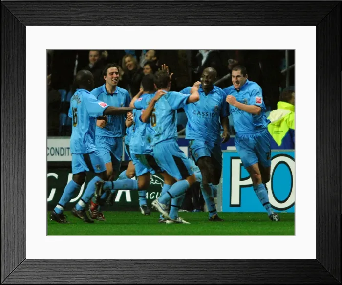 Framed Print : Dele Adebola Scores the Opener: Coventry City vs. Wolverhampton Wanderers (March 13, 2007) Framed Print : Dele Adebola Scores the Opener: Coventry City vs. Wolverhampton Wanderers (March 13, 2007)