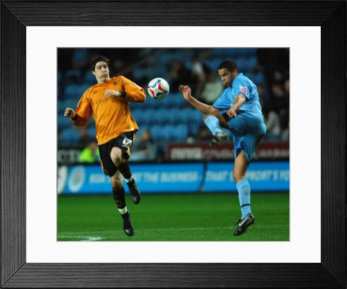 Framed Print : Intense Rivalry: Marcus Hall vs. Stephen Ward's Battle for Ball Possession (Coventry City vs. Wolverhampton Wanderers, 2007) Framed Print : Intense Rivalry: Marcus Hall vs. Stephen Ward's Battle for Ball Possession (Coventry City vs. Wolverhampton Wanderers, 2007)