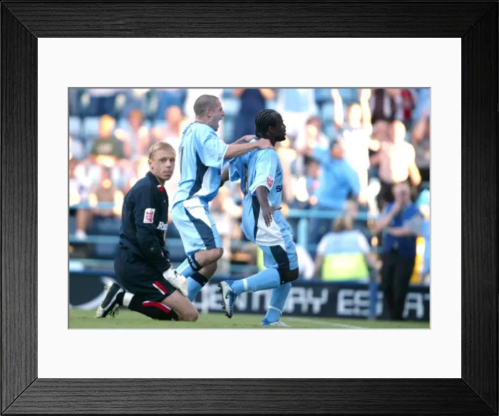 Framed Print : Patrick Suffo's Thrilling Goal: Coventry City's Triumph, Sunderland's Disappointment (07-08-2004) Framed Print : Patrick Suffo's Thrilling Goal: Coventry City's Triumph, Sunderland's Disappointment (07-08-2004)
