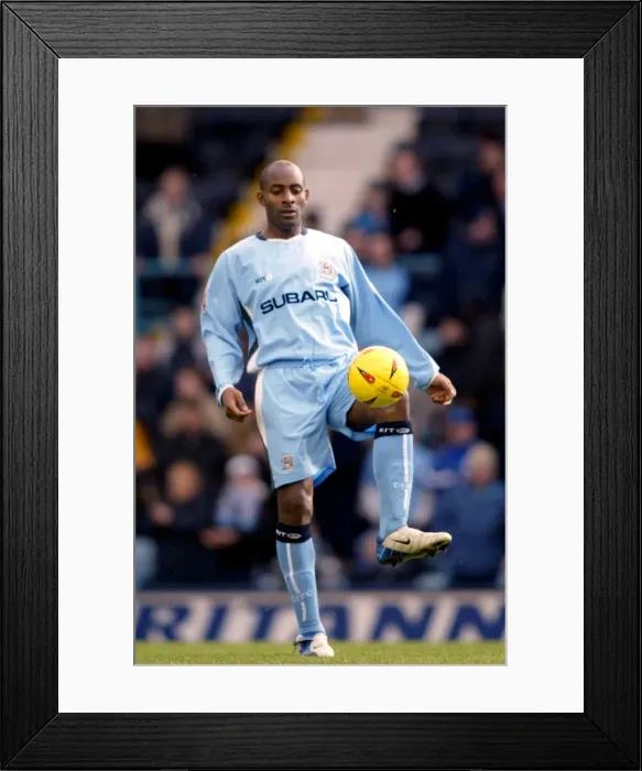 Framed Print : Dele Adebola's Stunner: Coventry City vs Burnley (February 12, 2005, Highfield Road) Framed Print : Dele Adebola's Stunner: Coventry City vs Burnley (February 12, 2005, Highfield Road)
