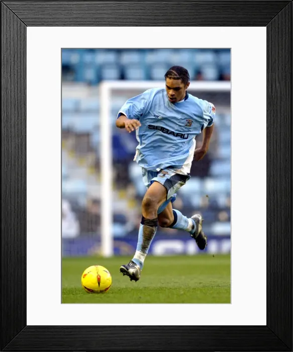Framed Print : A Moment of Determination: Dean Leacock vs Burnley at Highfield Road (2005) Framed Print : A Moment of Determination: Dean Leacock vs Burnley at Highfield Road (2005)