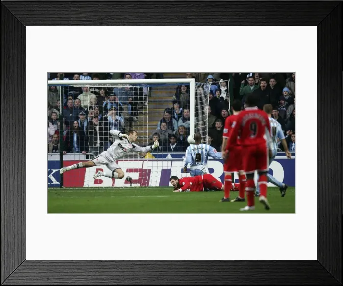 Framed Print : Unsaved: Dele Adebola's Brilliant Attempt vs Mark Schwarzer in Coventry City's FA Cup Fourth Round Match against Middlesbrough (2006) Framed Print : Unsaved: Dele Adebola's Brilliant Attempt vs Mark Schwarzer in Coventry City's FA Cup Fourth Round Match against Middlesbrough (2006)