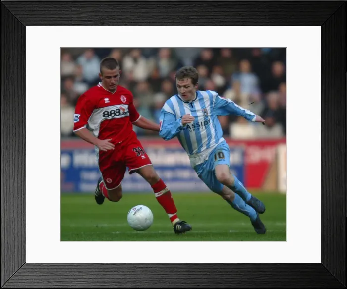 Framed Print : Intense FA Cup Showdown: McSheffrey vs. Cattermole's Battle for Ball Possession (Coventry City vs. Middlesbrough, 2006, Round 4) Framed Print : Intense FA Cup Showdown: McSheffrey vs. Cattermole's Battle for Ball Possession (Coventry City vs. Middlesbrough, 2006, Round 4)