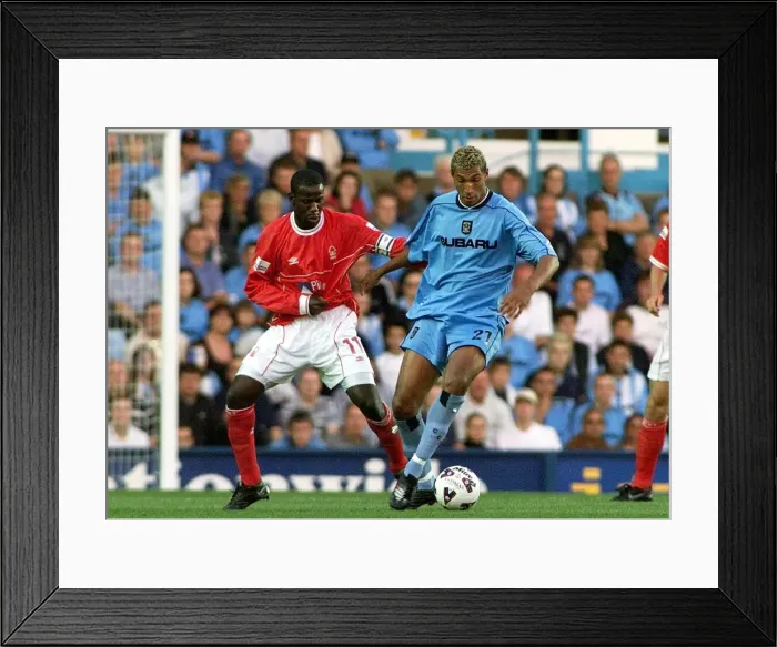 Framed Print : Intense Rivalry: Jay Bothroyd vs Chris Bart-Williams - Coventry City vs Nottingham Forest (Nationwide Division One, 2001) Framed Print : Intense Rivalry: Jay Bothroyd vs Chris Bart-Williams - Coventry City vs Nottingham Forest (Nationwide Division One, 2001)