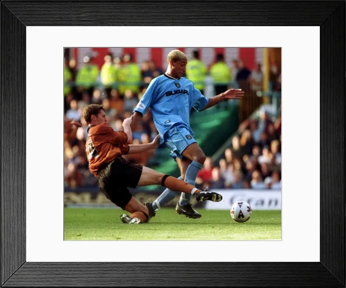 Framed Print : Clash of Rivals: Bothroyd vs. Dinning - Coventry City vs. Wolverhampton Wanderers (2001) - A Football Battle Framed Print : Clash of Rivals: Bothroyd vs. Dinning - Coventry City vs. Wolverhampton Wanderers (2001) - A Football Battle