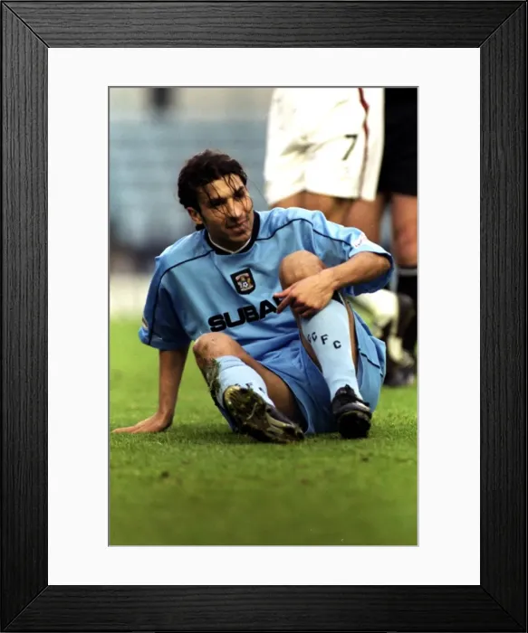 Framed Print : Chippo of Coventry: A Moment of Reflection on the Turf during Coventry City vs Burnley (Nationwide League Division One, 17-11-2001)