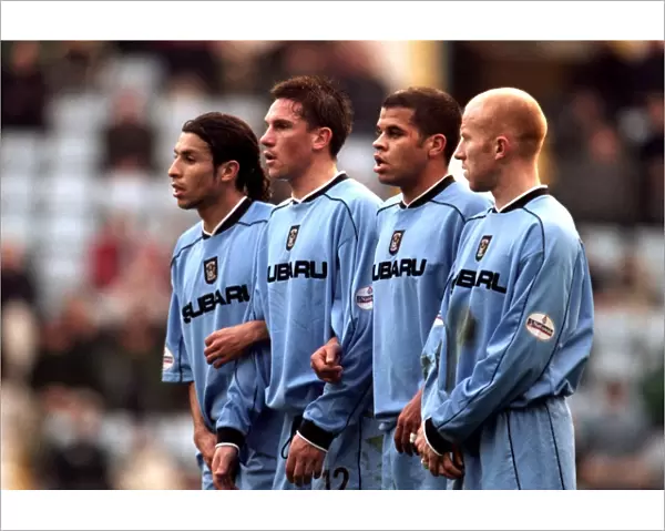 Defensive Stand: Chippo, Mills, Hall, Hughes - Coventry City FC vs. Watford (09-12-2001)